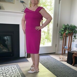 Vince Camuto Pink Halter Sheath Dress